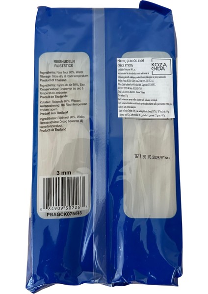 Pirinç Çubuğu ( Rice Stick) 375 gr 3 Mmpirinç Çubuğu ( Rice Stick) 375 gr 3 mm fiyatları