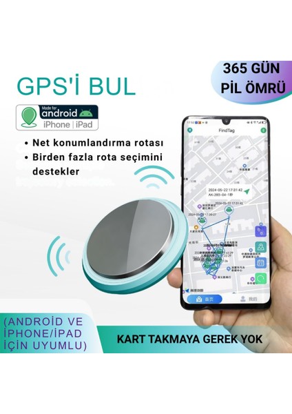 Android ve Ios Apple Iphone Uyumlu Kayıp Bulucu Airtag, Çocuklar, Evcil Hayvanlar ve Eşyalar Için Takip Cihazı fırsatları