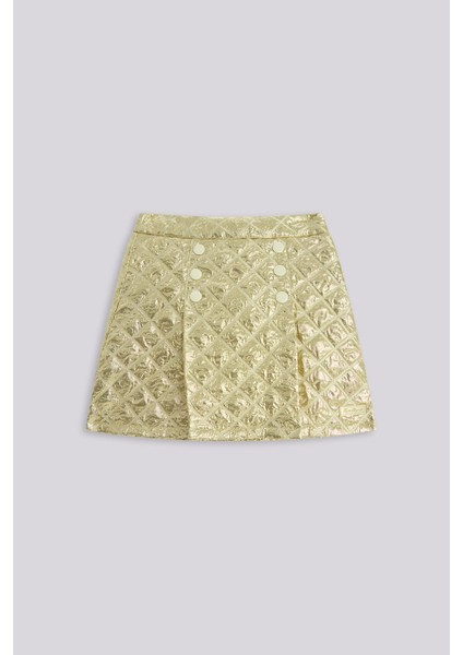 Bg Store Kız Çocuk Gold Etek