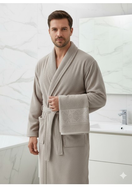 2 Li Bornoz Set 1 Adet Bornoz 1 Aset Baş Havlu x l Beden Kahverengi fiyatları