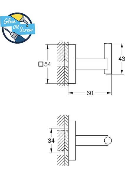Start Cube Quickfix Bornoz Askısı + Quickglue A1 Yapıştırıcı Seti modelleri