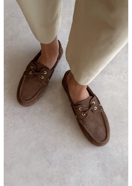 Alberta Camel Deri Loafer modelleri