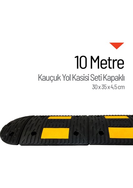Kauçuk Hız Kesici Set Kapaklı, Yol Kasisi 10 metre - EKO