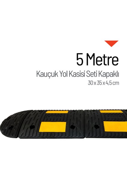 Kauçuk Hız Kesici Set Kapaklı, Yol Kasisi 5 metre - EKO