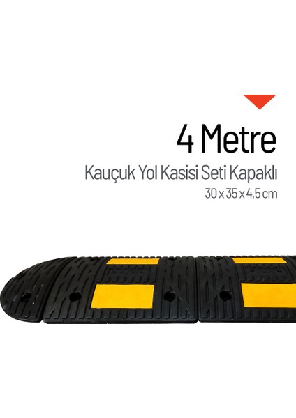Kauçuk Hız Kesici Set Kapaklı, Yol Kasisi 4 metre - EKO