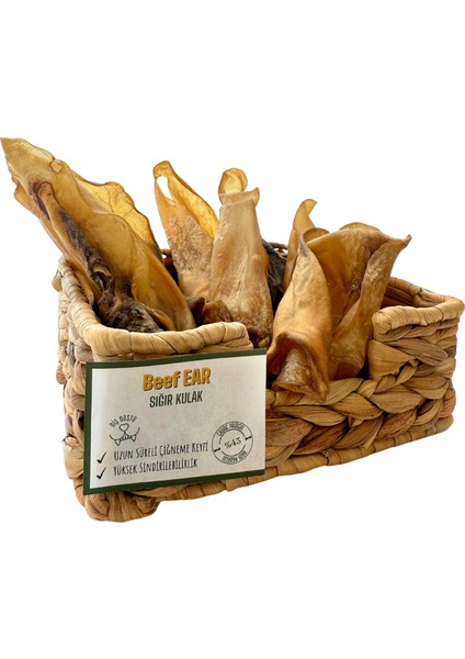 Beef Ear Fırınlanarak Kurutulmuş Çiğnemelik Ödül Maması %43 Ham Protein fiyatları