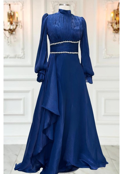 Alize Abiye Elbise Lacivert