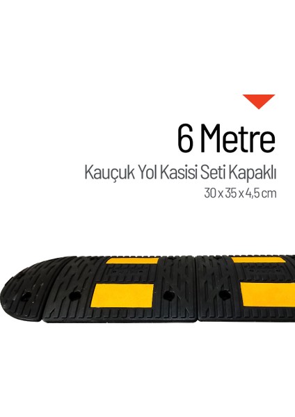 Kauçuk Hız Kesici Set Kapaklı, Yol Kasisi 6 metre - EKO