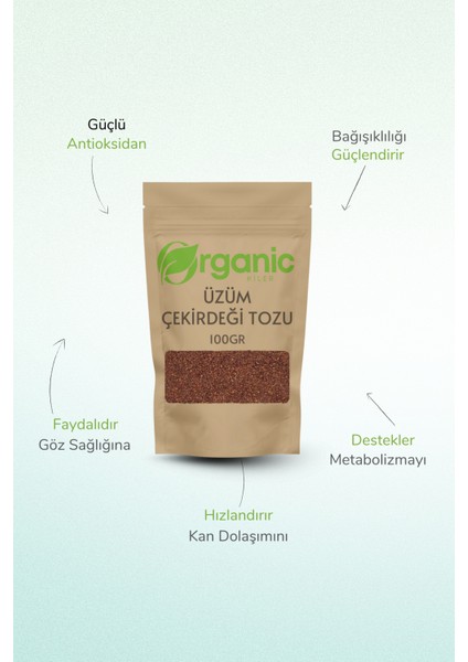 Üzüm Çekirdeği Tozu Katkısız & Doğal 100 gr fiyatları