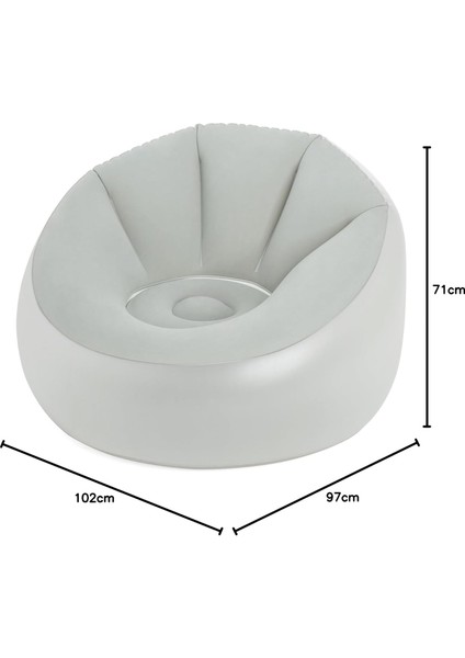 1.02M x 97CM x 71CM Şişirilebilir Sandalye LED Hava Sandalyesi fiyatları