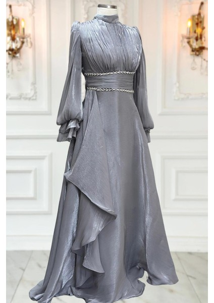 Alize Abiye Elbise Gri modelleri