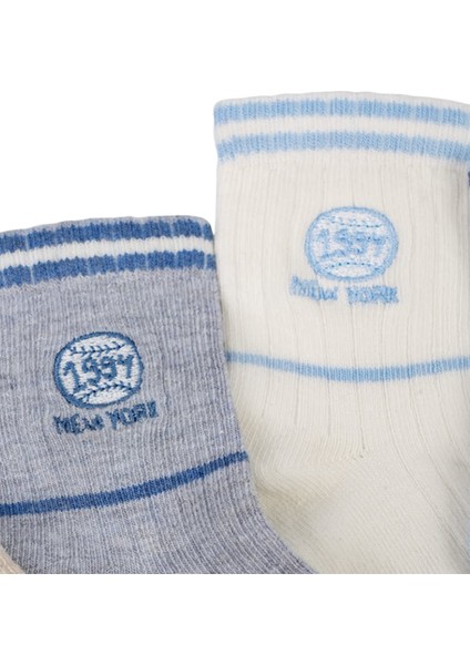 Erkek Bebek Çorap Soket 6 Çift Lacivert-Gri-Beyaz-Kahve-Indigo-Mavi fiyatları