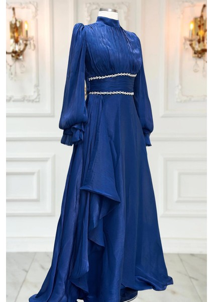 Alize Abiye Elbise Lacivert modelleri