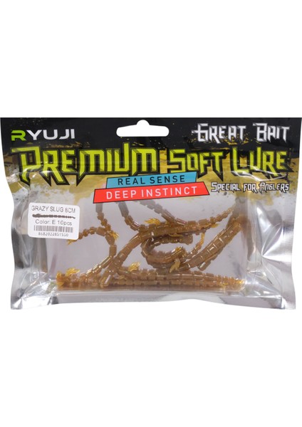 Ryuji Crazy Slug 8cm Silikon Yem (10 Adet) fırsatları