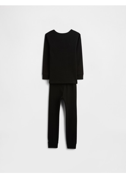 Bebek Siyah Iskelet Baskılı Pijama Takımı modelleri
