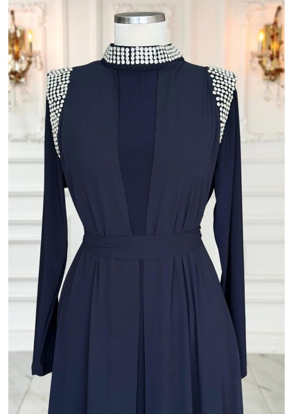 Zambak Abiye Elbise Lacivert fiyatları