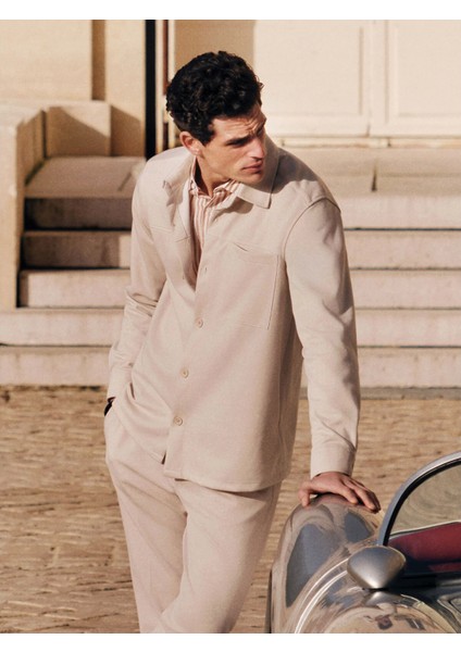 Southblue Bej Regular Fit Uzun Kollu Erkek Gömlek Ceket fiyatları