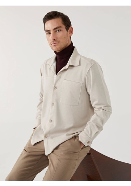 Southblue Bej Regular Fit Uzun Kollu Erkek Gömlek Ceket fırsatları