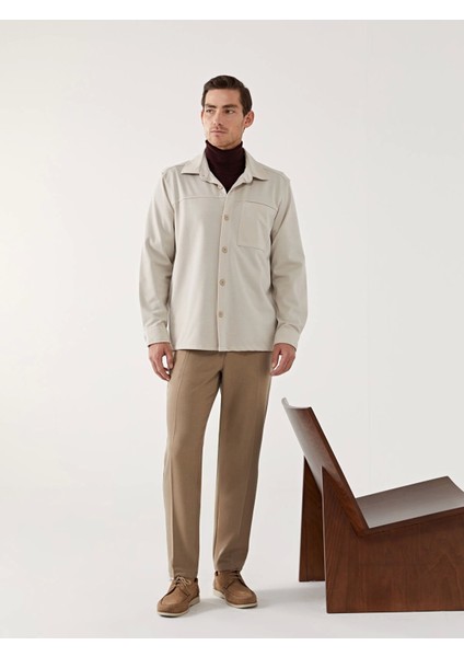 Southblue Bej Regular Fit Uzun Kollu Erkek Gömlek Ceket indirimleri
