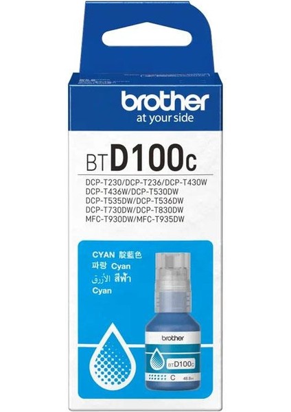 BTD100C Cyan Orijinal Brother Mürekkep Şişesi