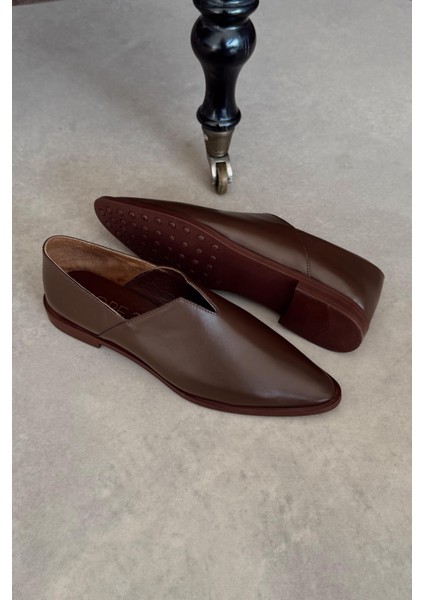 Aria Kahverengi Hakiki Deri Ayakkabı