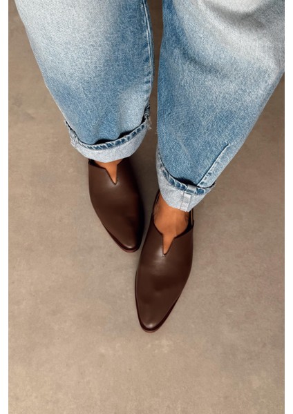 Aria Kahverengi Hakiki Deri Ayakkabı modelleri