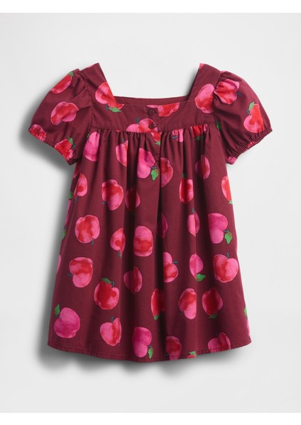 Kız Bebek Bordo Puff-Sleeve Elbise fiyatları
