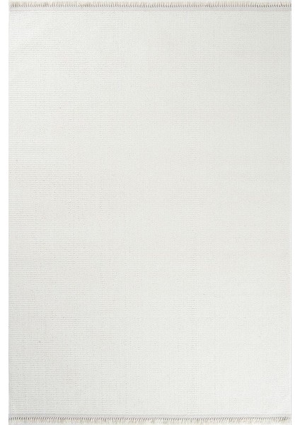 Pinal Kolekisyonu 1001 Beyaz Yumuşak Dokulu Bukle Salon Antre Mutfak Halı Yolluk