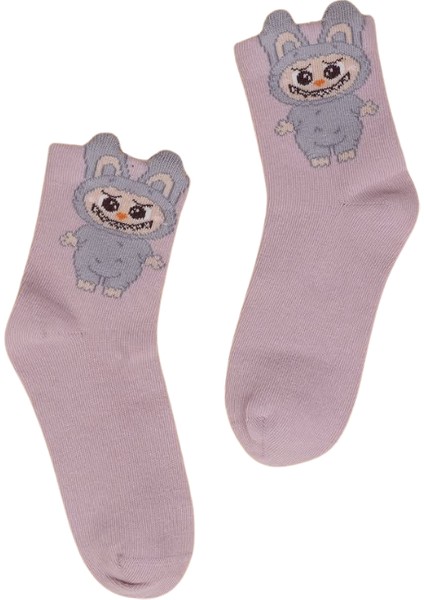 Kız Çocuk Çorap Soket 6 Çift Beyaz-Gri-Pembe-Kahve-Krem-Gülkurusu modelleri