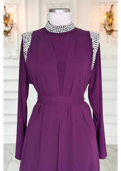 Zambak Abiye Elbise Mürdüm fiyatları