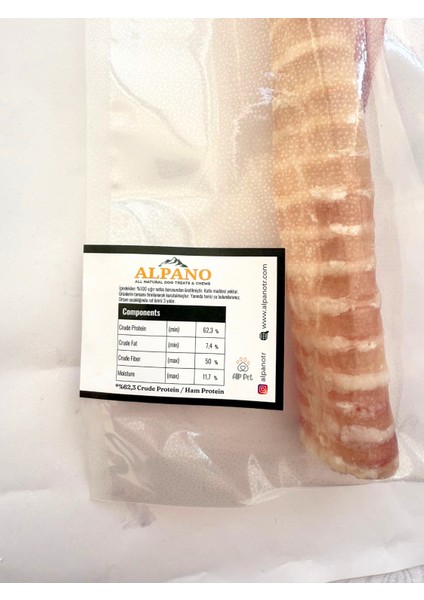 Beef Trachea 12" / Sığır Nefes Borusu 12" Fırınlanarak Kurutulmuş Ödül Maması fiyatları