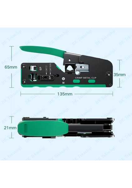 Çok Fonksiyonlu Ağ Sıkma Pensesi Cat5 Cat6 Cat7 RJ45 RJ11 RJ12