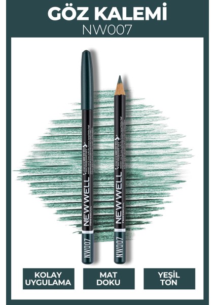 Suya Dayanıklı Kalıcı Eyeliner & Lipliner Koyu Petrol Yeşili 1,14 g – Hassas Uçlu Profesyonel Göz ve Dudak Kalemi fiyatları