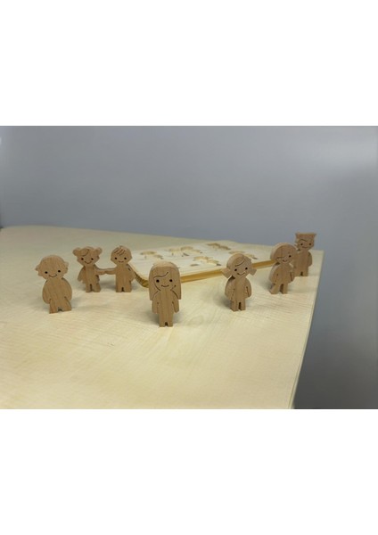 Ahşap Yapboz-Doğal-Çocuk Figürlü