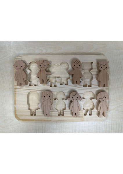 Ahşap Yapboz-Doğal-Çocuk Figürlü fiyatları