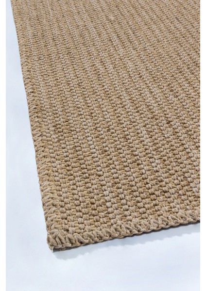 Dokuma Dekoratif Bej Jüt Halı Jüt Kilim Sisal Halı