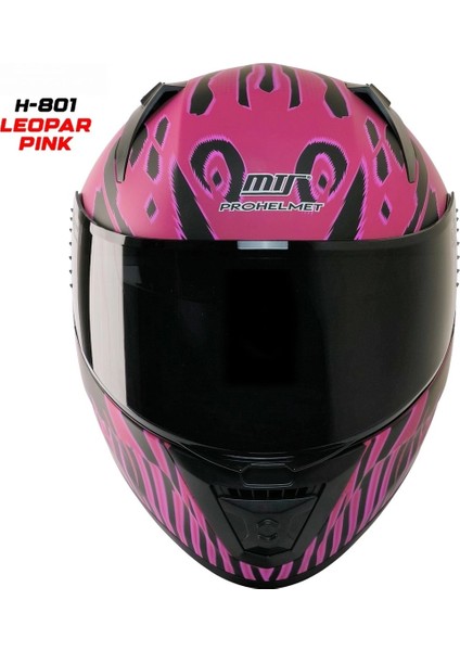 M801 Leopar Pink Kapalı Motosiklet Kaskı fiyatları