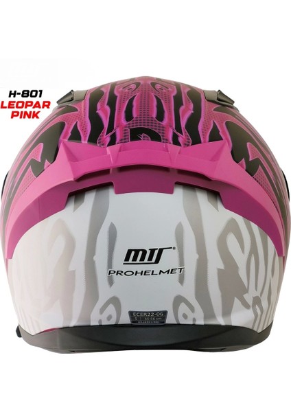 M801 Leopar Pink Kapalı Motosiklet Kaskı modelleri