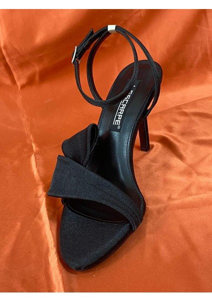 LES04 Renk Siyah Önü Arkası Açık Bantlı Kadın Topuklu Stiletto fırsatları
