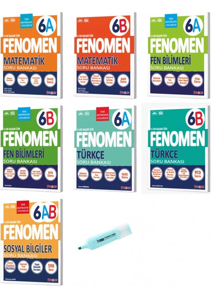 6. Sınıf Matematik Fen Bilimleri Türkçe ve Sosyal Bilgiler Soru Bankası
