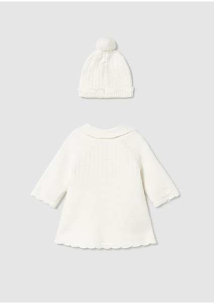 Newborn Kız Bebek Örgü Uzun Hırka ve Şapka fiyatları