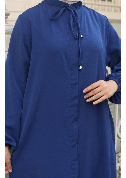 Kolu Lastikli Fermuarlı Ferace 0140-09 Koyu Lacivert indirimleri