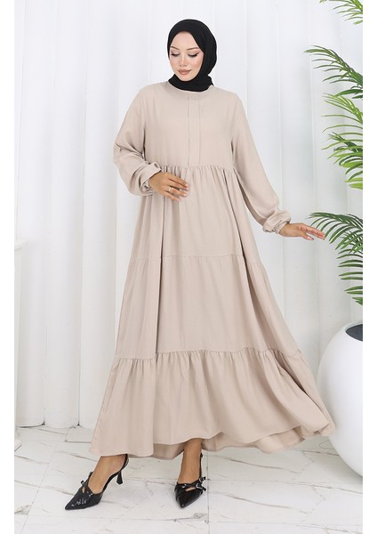 Beli Büzgülü Kolu Lastikli Elbise 2149-06 Taş fiyatları