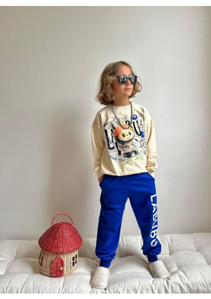 Labubu Süper Kalite Erkek Çocuk 2 Iplik Pamuklu Kumaş Alt Üst Takım fiyatları