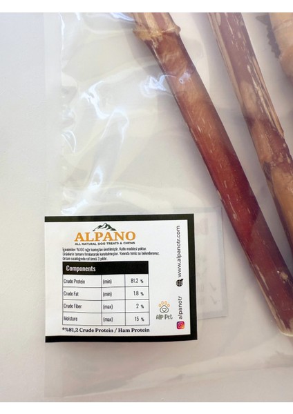 Beef Buly Stick 6-7" / Sığır Kamış Çubuk 6-7" Fırınlanarak Kurutulmuş Çiğnemelik Ödül Maması fiyatları