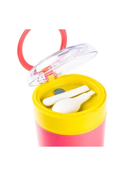 Tedemeı Pembe Sarı Paslanmaz Çelik Yuvarlak Yemek Taşıma Kabı 530ML modelleri