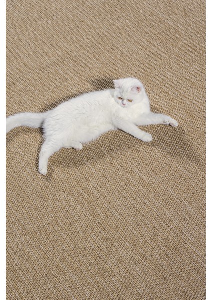 Dokuma Dekoratif Bej Jüt Halı Jüt Kilim Sisal Halı