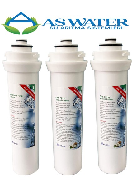 Ihlas Aura Cebilon Unique Dijital Su Arıtma Cihazı Uyumlu 5 Li Tak Çevir Filtre Seti modelleri