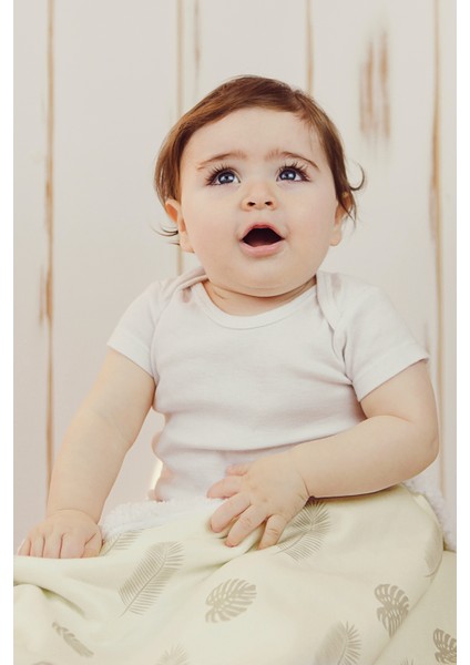 Fluffy Bebek Battaniyesi Anne Bebek Yenidoğan 80x100 Cm Melis Koyun Tüyü Battaniye