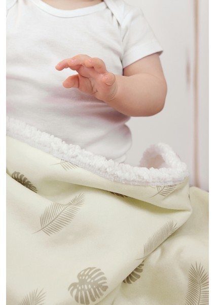 Fluffy Bebek Battaniyesi Anne Bebek Yenidoğan 80x100 Cm Melis Koyun Tüyü Battaniye